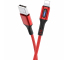 Cablu Date si Incarcare USB-A - Lightning HOCO U79 Admirable, 18W, 1.2m, Rosu