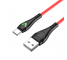 Cablu Date si Incarcare USB la USB Type-C Borofone BX65 Bright, 1 m, 2A, Rosu 