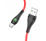 Cablu Date si Incarcare USB la USB Type-C Borofone BX65 Bright, 1 m, 2A, Rosu 