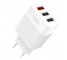 Incarcator Retea cu cablu Lightning XO Design L72, Quick Charge, 18W, 3 x USB, Alb 