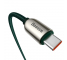Cablu Date si Incarcare USB-C - USB-C Baseus Display Fast Charging, 100W, 1m, Verde CATSK-B06