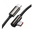 Cablu Incarcare USB Type-C la USB Type-C Baseus Legend Elbow, 2 m, 100W, Negru CATCS-A01 