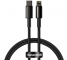 Cablu Date si Incarcare USB-C - Lightning Baseus Tungsten Gold, 20W, 1m, Negru CATLWJ-01