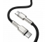 Cablu Date si Incarcare USB-C - USB-C Baseus Cafule Metal Series, 100W, 1m, Negru CATJK-C01