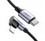 Cablu Date si Incarcare USB Type-C la Lightning UGREEN Angled 90, 1 m, 3A, Negru US305