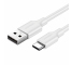 Cablu Date si Incarcare USB la USB Type-C UGREEN US287, 1.5 m, 3A, Alb 