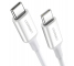 Cablu Date si Incarcare USB Type-C la USB Type-C UGREEN US264, 1.5 m, 60W, 3A, Alb 