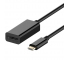 Adaptor Audio si Video DisplayPort - USB-C Gembird, 0.1m, Negru A-CM-DPF-01