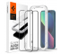 Folie de protectie Ecran Spigen Align Master pentru Apple iPhone 14 / 13 Pro / 13, Sticla securizata, Full Glue, Set 2 bucati, Neagra AGL03387