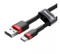 Cablu Date si Incarcare USB-A - USB-C Baseus Cafule, 18W, 0.5m, Rosu CATKLF-A91