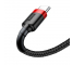 Cablu Date si Incarcare USB-A - USB-C Baseus Cafule, 18W, 0.5m, Rosu CATKLF-A91