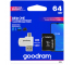 Card Memorie MicroSDXC GoodRam, 64Gb, Clasa 10 / UHS-1 U1, Cu Cititor Card si Adaptor SD M1A4-0640R12