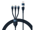 Cablu Incarcare USB-C - Lightning / microUSB / USB-C Baseus Flash Series II, 100W, 1.2m, Bleumarin CASS030103