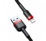 Cablu Date si Incarcare USB-A - Lightning Baseus Cafule, 18W, 0.5m, Negru CALKLF-A19