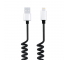 Cablu Date si Incarcare USB la Lightning SiGN, 2A, Spiralat, Negru HWL1023S 