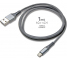 Cablu Date si Incarcare USB la MicroUSB Celly, 1 m, Antisoc, Gri USBMICRONYLSV 