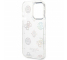 Husa Plastic - TPU Guess Peony Glitter pentru Apple iPhone 14 Pro, Alba GUHCP14LHTPPTH 