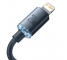 Cablu Date si Incarcare USB-C - Lightning Baseus Crystal Shine Braided, 20W, 2m, Negru CAJY000301