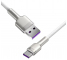 Cablu Date si Incarcare USB la USB Type-C Baseus Cafule Braided, 1 m, 66W, Alb CAKF000102 