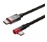 Cablu Date si Incarcare USB Type-C la USB Type-C Baseus MVP 2, 2 m, Forma L, 100W, Negru Rosu CAVP000720 