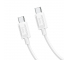 Cablu Date si Incarcare USB-C - USB-C HOCO X73, 60W, 1m, Alb