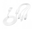 Cablu Incarcare USB-A - Lightning / microUSB / USB-C HOCO X74, 18W, 1m, Alb