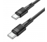 Cablu Date si Incarcare USB-C - USB-C HOCO X83 Victory, 60W, 1m, Negru