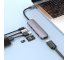 Hub USB Type-C HOCO HB28, 6in1, HDMI / 2 x USB / USB-C / SD / MicroSD, Gri Inchis 