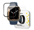 Folie Protectie Ecran WZK pentru Apple Watch Series 7 41mm / Apple Watch Series 8 41mm, Sticla Flexibila, Full Face, Full Glue, Neagra 