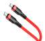 Cablu Date si Incarcare USB-C - USB-C Borofone BU35 Influence, 60W, 1.2m, Rosu