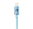 Cablu Date si Incarcare USB-A - Lightning Baseus Crystal Shine, 20W, 1.2m, Albastru CAJY001103 