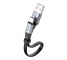Cablu Date si Incarcare USB-A - USB-C Baseus Simple, 40W, 0.23m, Gri CATMBJ-BG1 