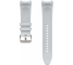 Curea Samsung Hybrid Eco-Leather pentru Galaxy Watch6 / Classic / Watch5 / Pro / Watch4 Series, M/L, Argintie ET-SHR96LSEGEU