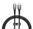 Cablu Date si Incarcare USB-A - USB-C Baseus Glimmer Series, 100W, 1m, Negru CADH000401 