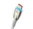 Cablu Date si Incarcare USB-A - USB-C Baseus Glimmer Series, 100W, 2m, Alb CADH000602 