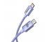 Cablu Date si Incarcare USB-C - USB-C Baseus Crystal Shine Series, 100W, 1.2m, Mov CAJY000605 