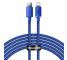Cablu Date si Incarcare USB-C - Lightning Baseus Crystal Shine Series, 20W, 2m, Albastru CAJY000303 