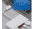 Hub USB-C OEM NK-1032TC, 2 x USB-A - USB-C - SD - microSD, Alb 