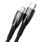 Cablu Date si Incarcare USB-C - Lightning Baseus Glimmer Series, 20W, 1m, Negru CADH000001 