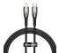 Cablu Date si Incarcare USB-C - Lightning Baseus Glimmer Series, 20W, 1m, Negru CADH000001 