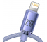 Cablu Date si Incarcare USB-A - Lightning Baseus Crystal Shine Series, 18W, 1.2m, Mov CAJY000005 