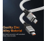 Cablu Date si Incarcare USB-C - USB-C Baseus CoolPlay, 100W, 1m, Alb CAKW000202