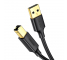 Cablu Imprimanta UGREEN US135, USB-A - USB-B, 1m, Negru 