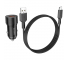 Incarcator Auto Cu Cablu USB-C Borofone BZ19A Wisdom, 18W, 3A, 1 x USB-A, Negru 