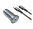Incarcator Auto Cu Cablu USB-C Borofone BZ26 Searcher, 30W, 3A, 1 x USB-C, Gri