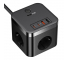 Incarcator Retea Baseus PowerCombo Cube, 4000W, 3A, 2 x USB-A - 2 x USB-C - 3 x Schuko, Negru E00066400117-00 