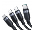 Cablu Incarcare USB-A - Lightning / microUSB / 2 x USB-C Joyroom S-1T4018A18, 20W, 1.2m, Negru 