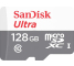 Card Memorie microSDXC SanDisk Ultra Android, 128Gb, Clasa 10 / UHS-1 U1 SDSQUNR-128G-GN3MN 