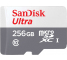 Card Memorie microSDXC SanDisk Ultra Android, 256Gb, Clasa 10 / UHS-1 U1 SDSQUNR-256G-GN3MN 