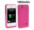 Acumulator extern Apple iPhone 4 1900mA Ultra Slim roz Blister